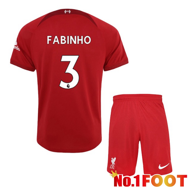 FC Liverpool (FABINHO 3) Jersey Home Kids Red 2022/2023