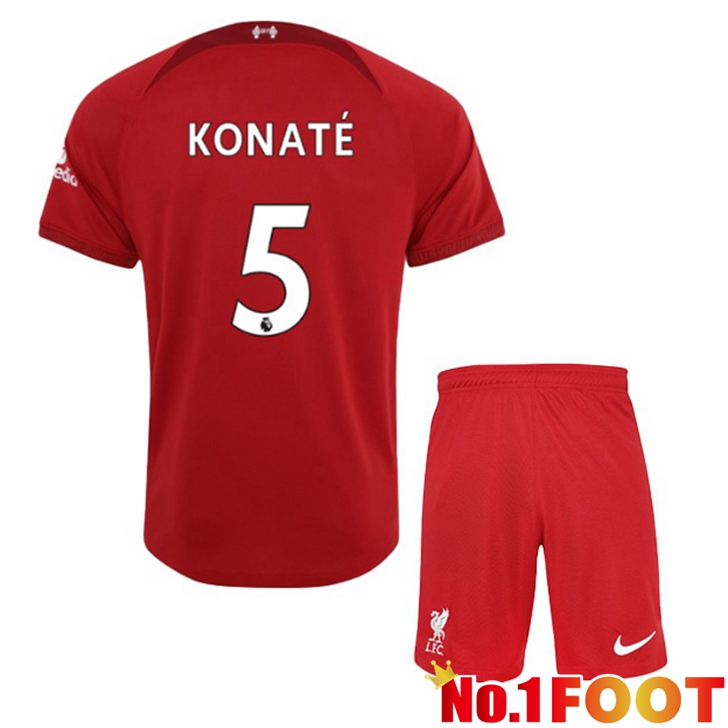 FC Liverpool (KONATE 5) Jersey Home Kids Red 2022/2023