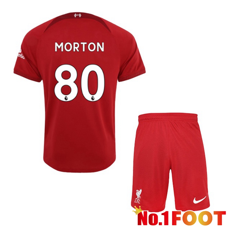 FC Liverpool (MORTON 80) Jersey Home Kids Red 2022/2023