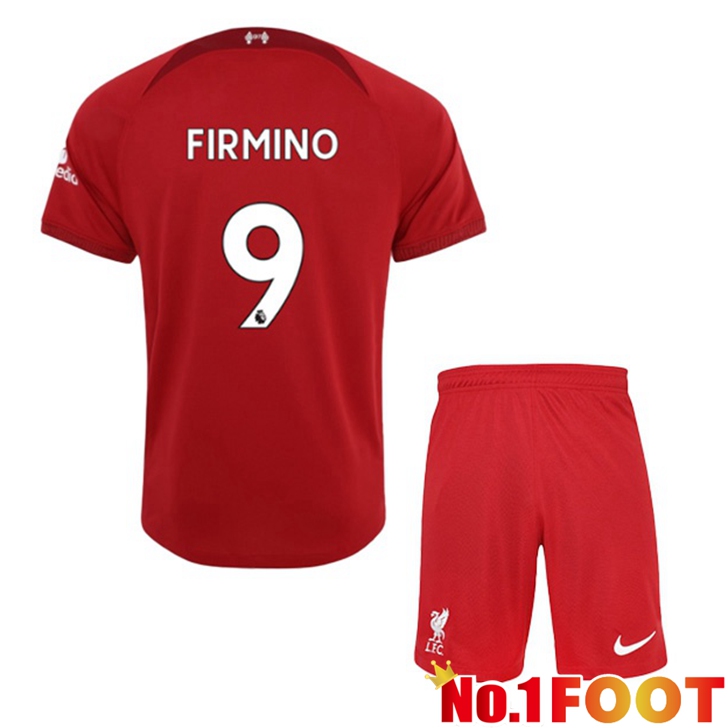 FC Liverpool (FIRMINO 9) Jersey Home Kids Red 2022/2023