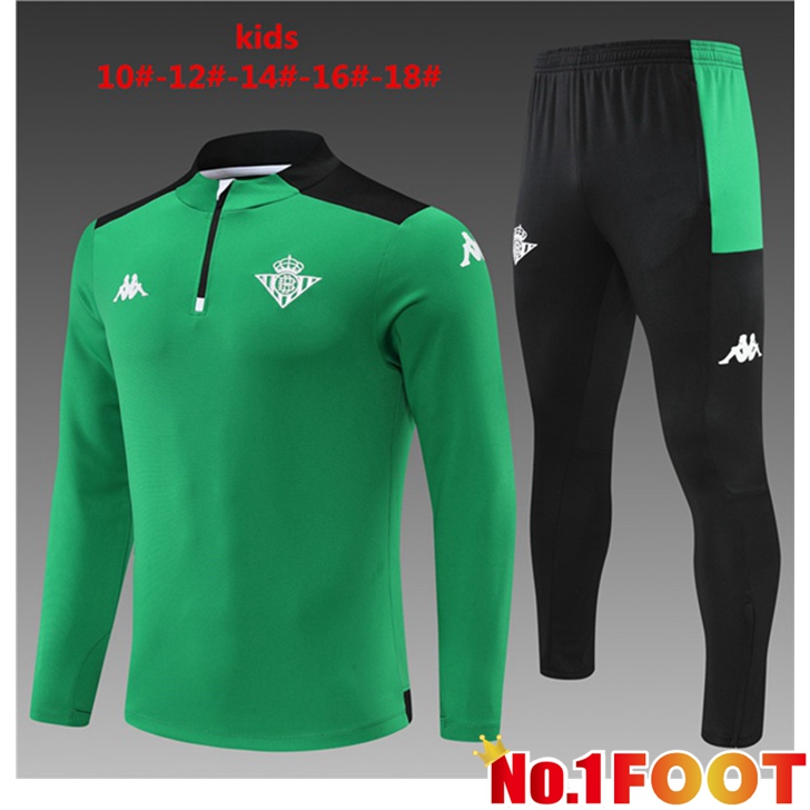 Real Betis Training Tracksuit Kids Green 2022/2023