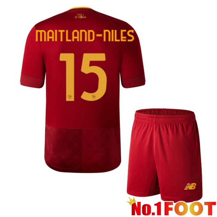 AS Roma (MAITLAND-NILES 15) Jersey Home Kids Red 2022/2023