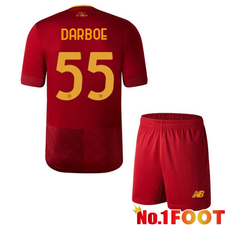 AS Roma (DARBOE 55) Jersey Home Kids Red 2022/2023