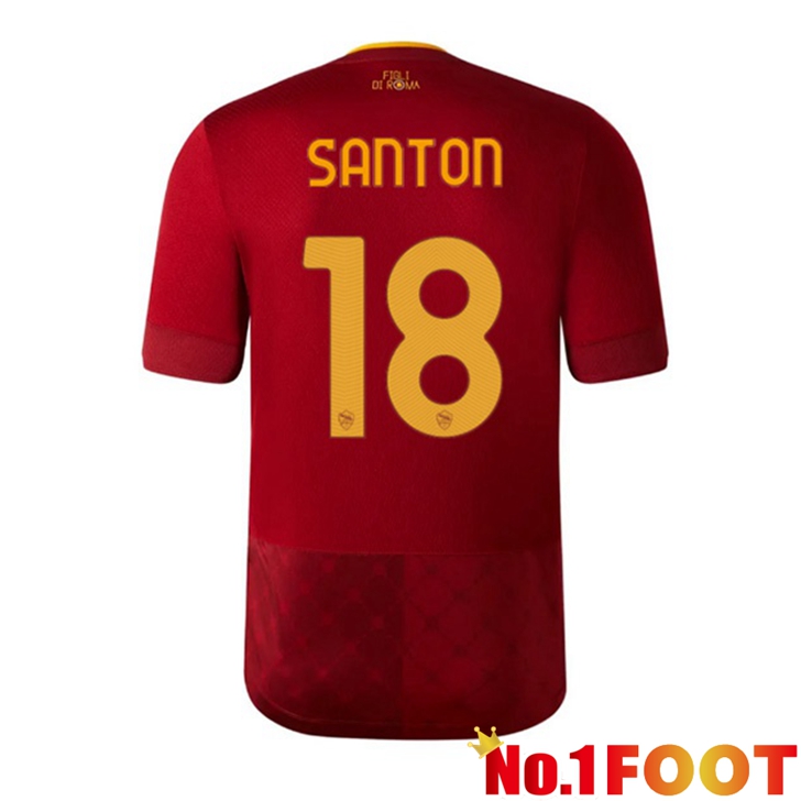 AS Roma (SANTON 18) Jersey Home Red 2022/2023