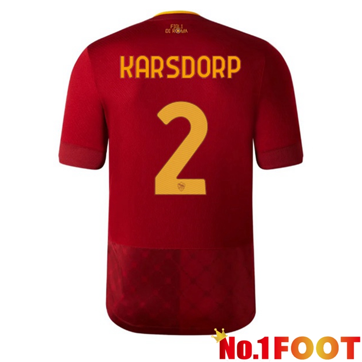 AS Roma (KARSDORP 2) Jersey Home Red 2022/2023