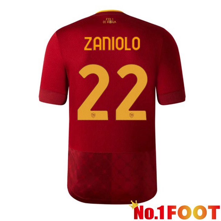 AS Roma (ZANIOLO 22) Jersey Home Red 2022/2023