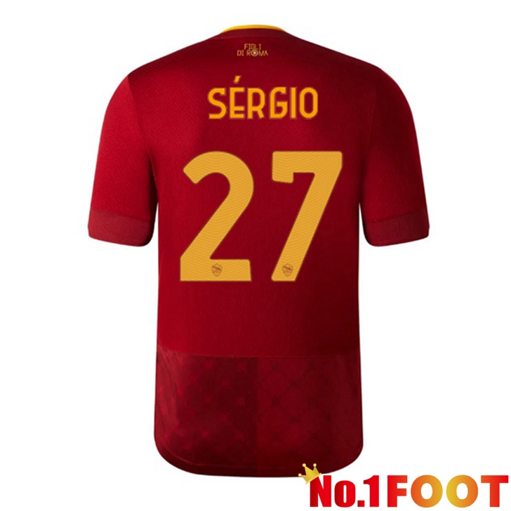 AS Roma (SÉRGIO 27) Jersey Home Red 2022/2023