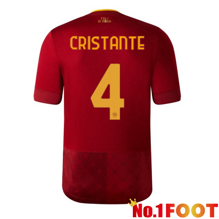 AS Roma (CRISTANTE 4) Jersey Home Red 2022/2023