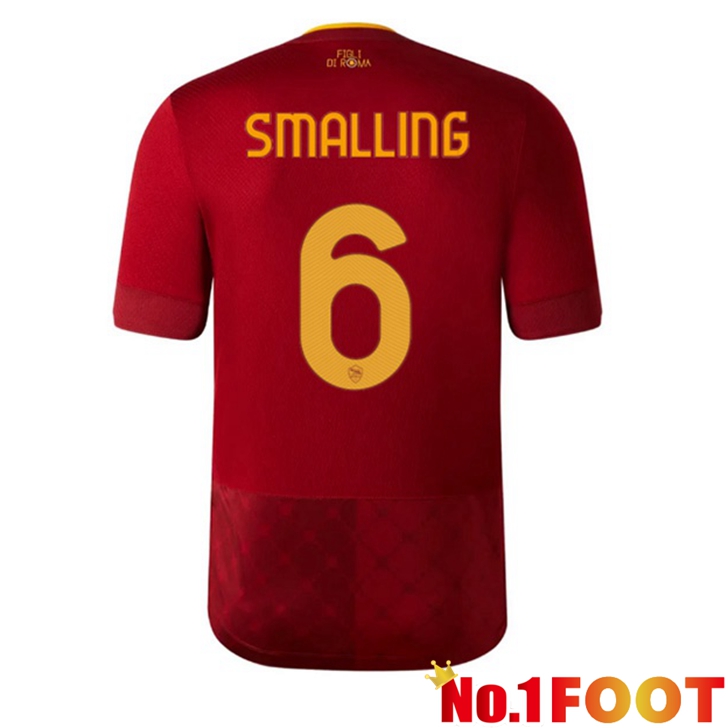 AS Roma (SMALLING 6) Jersey Home Red 2022/2023