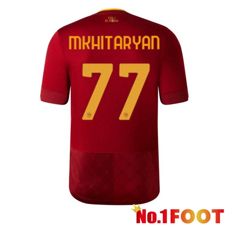 AS Roma (MKHITARYAN 77) Jersey Home Red 2022/2023