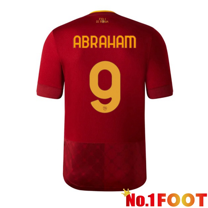 AS Roma (ABRAHAM 9) Jersey Home Red 2022/2023 - Click Image to Close