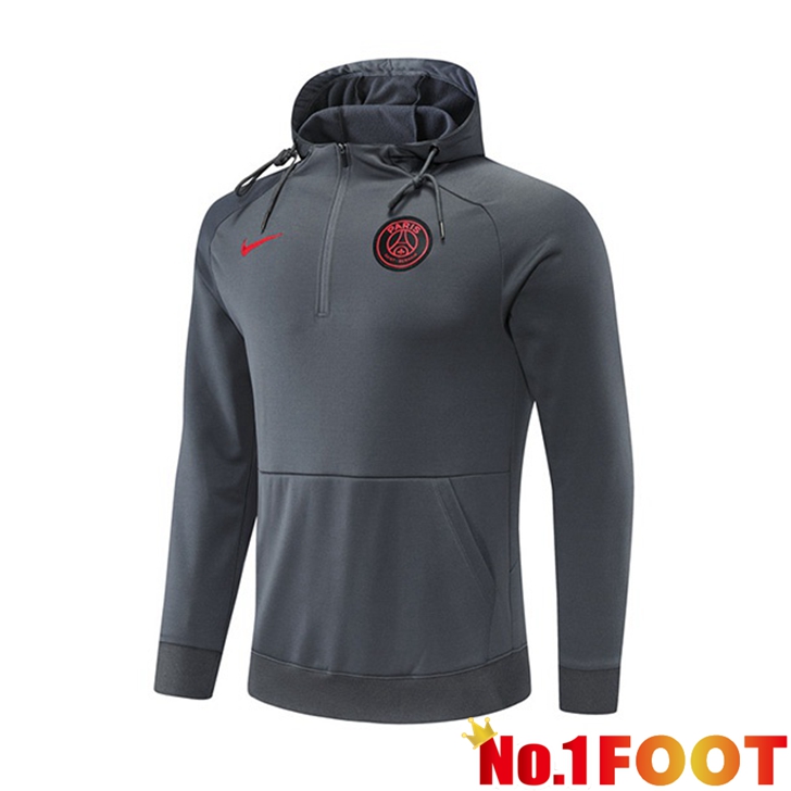 Paris PSG Training Sweatshirt Hoodie Grey 2022/2023