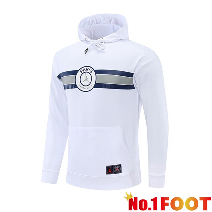 JORDAN Paris PSG Training Sweatshirt Hoodie White 2022/2023