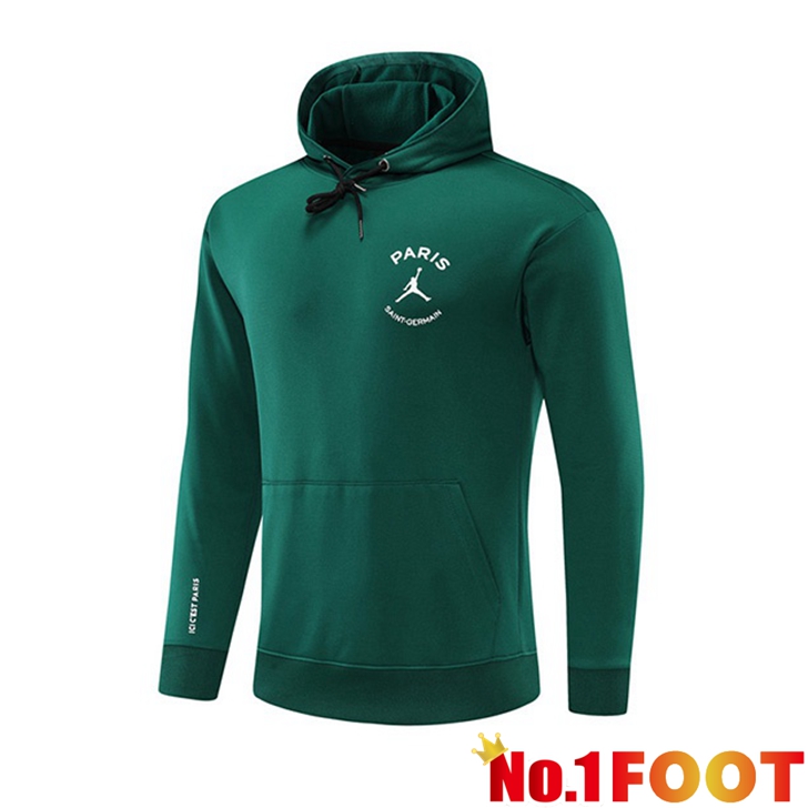 JORDAN Paris PSG Training Sweatshirt Hoodie Green 2022/2023