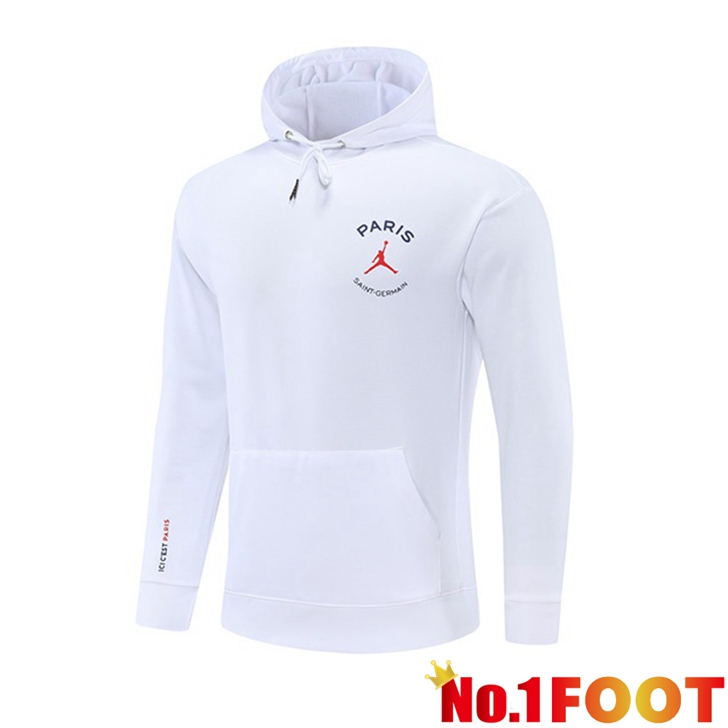 JORDAN Paris PSG Training Sweatshirt Hoodie White 2022/2023