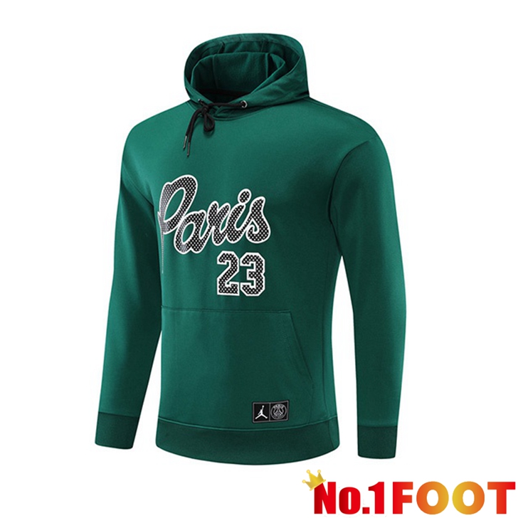 JORDAN Paris PSG Training Sweatshirt Hoodie Green 2022/2023