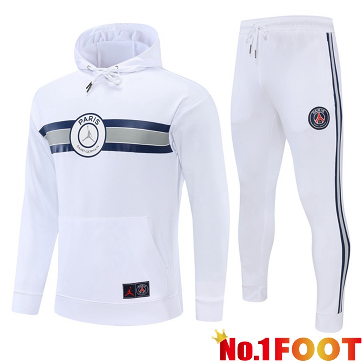 JORDAN Paris PSG Training Tracksuit Hoodie White 2022/2023