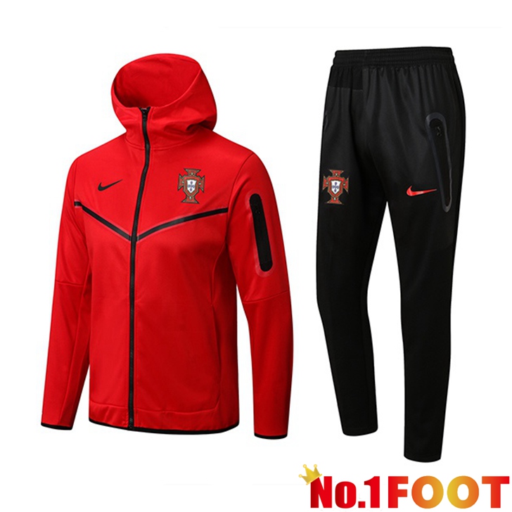 Portugal Training Tracksuit Hoodie Red 2022/2023