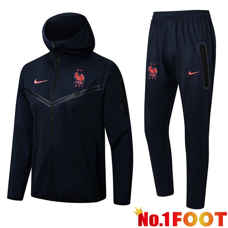 France Training Tracksuit Hoodie Blue Royal 2022/2023