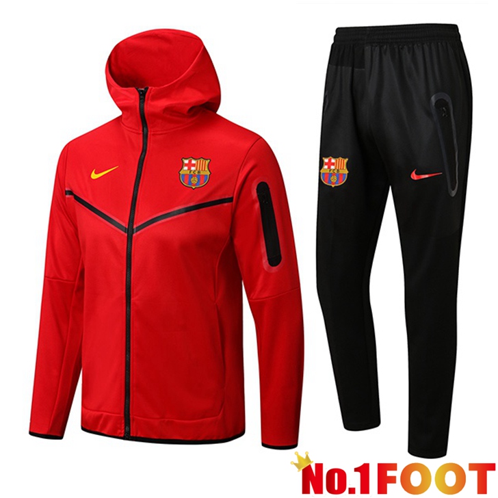 FC Barcelona Training Tracksuit Hoodie Red 2022/2023