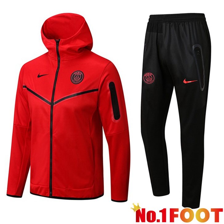 Paris PSG Training Tracksuit Hoodie Red 2022/2023