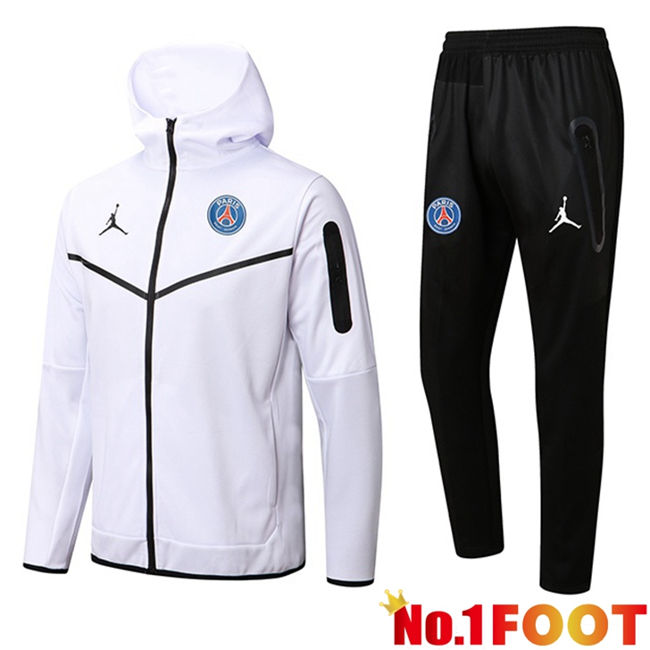 JORDAN Paris PSG Training Tracksuit Hoodie White 2022/2023