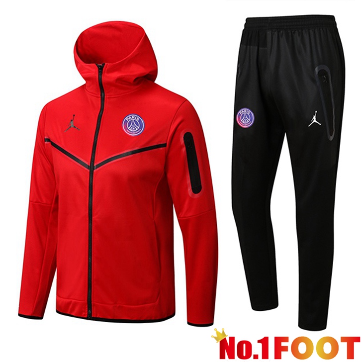 JORDAN Paris PSG Training Tracksuit Hoodie Red 2022/2023