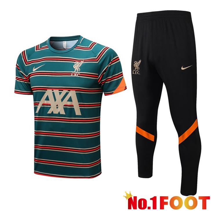 FC Liverpool Training T Shirt Pak + Pants Green 2022/2023