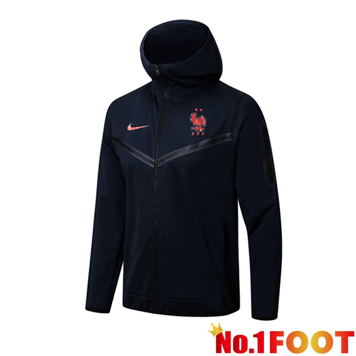 France Training Jacket Hoodie Blue Royal 2022/2023