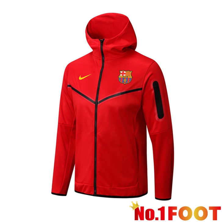 FC Barcelona Training Jacket Hoodie Red 2022/2023