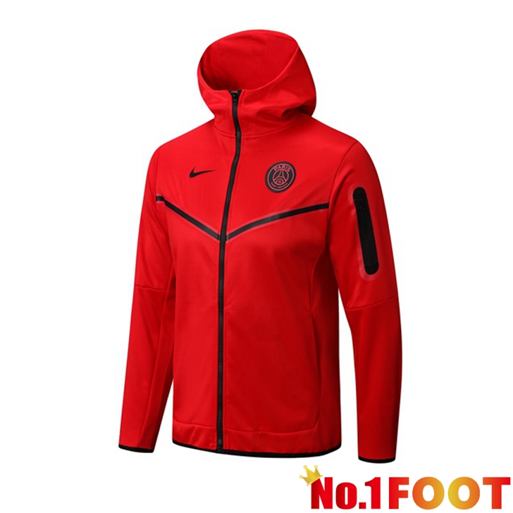 Paris PSG Training Jacket Hoodie Red 2022/2023