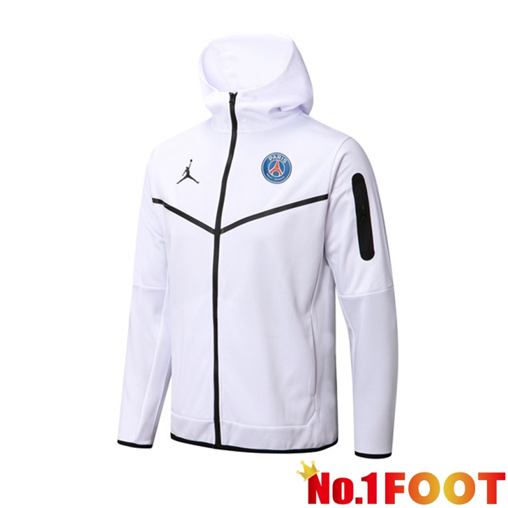 JORDAN Paris PSG Training Jacket Hoodie White 2022/2023