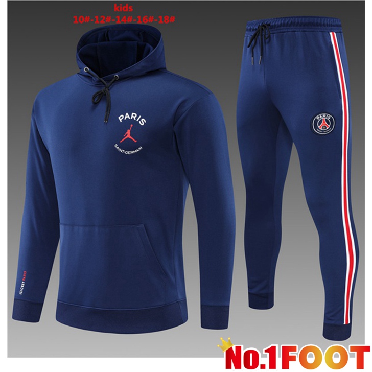 JORDAN Paris PSG Training Jacket Hoodie Kids Blue 2022/2023