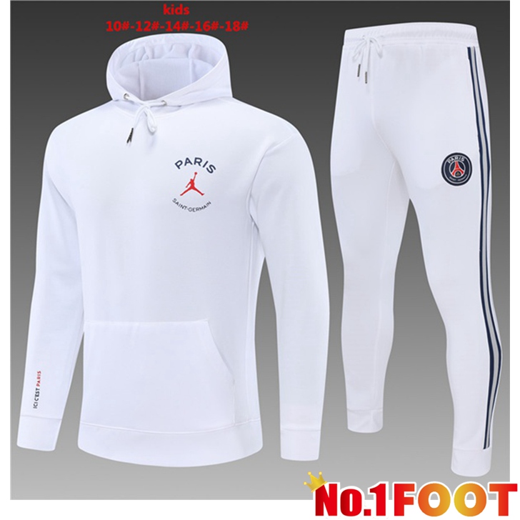 JORDAN Paris PSG Training Jacket Hoodie Kids White 2022/2023