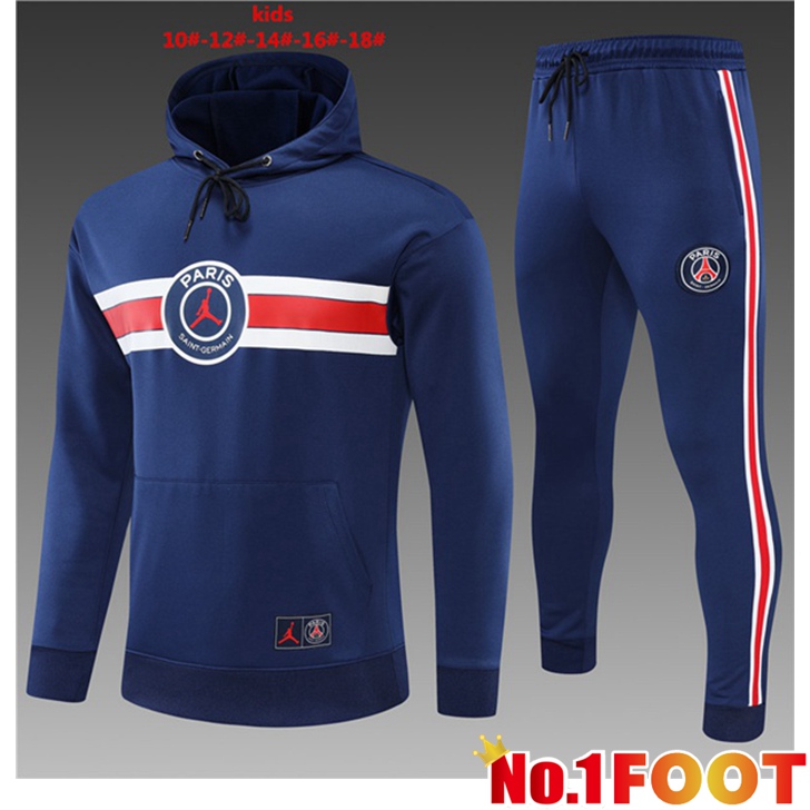 JORDAN Paris PSG Training Jacket Hoodie Kids Blue 2022/2023