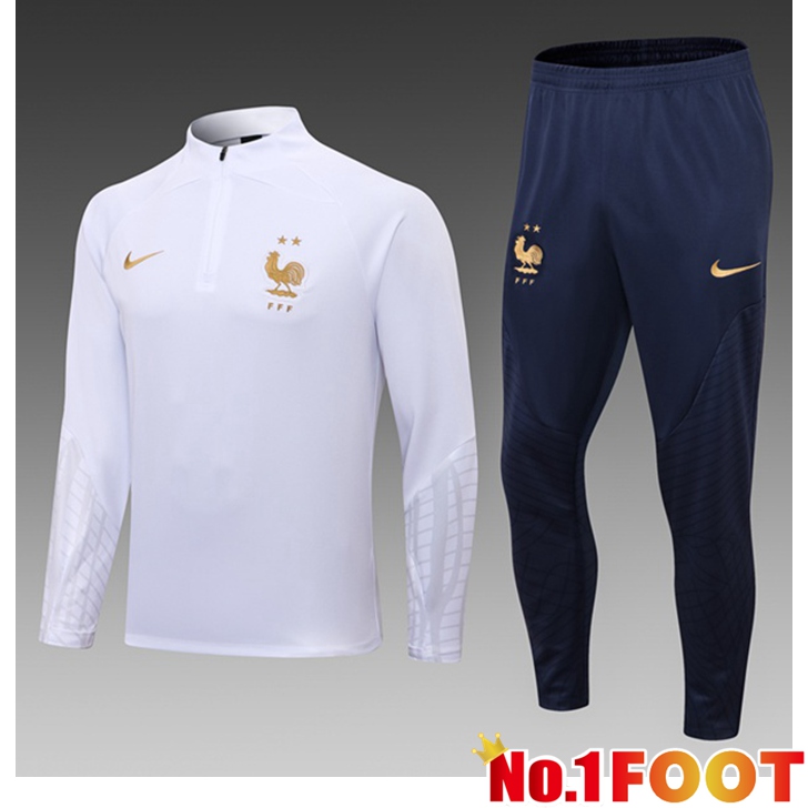 France Training Tracksuit Kids White 2022/2023