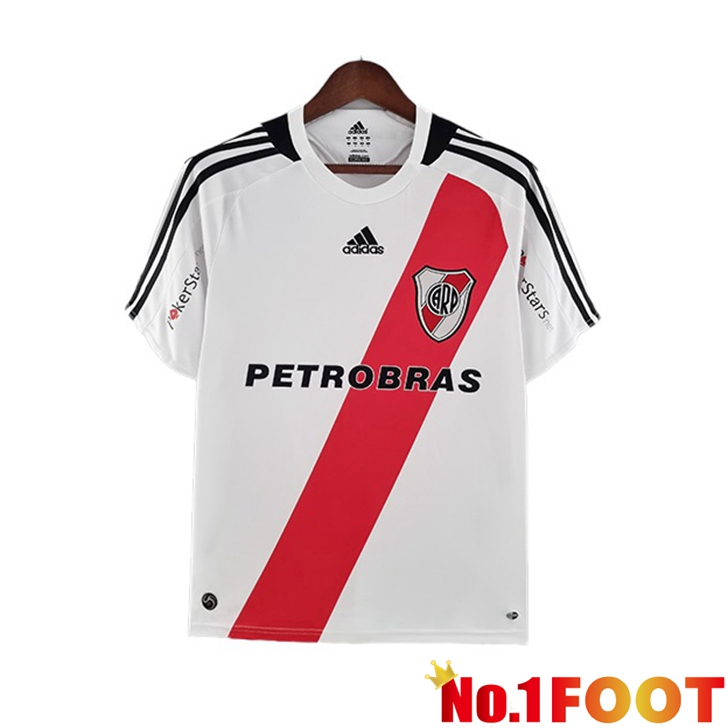 River Plate Jersey Home Retro White Red 2009-2010