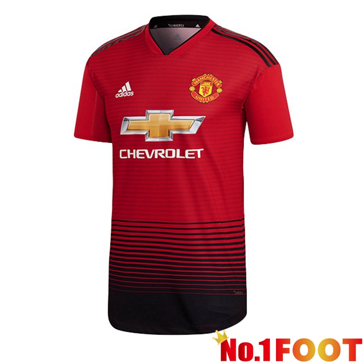 Manchester United Jersey Home Retro Red Black 2018-2019