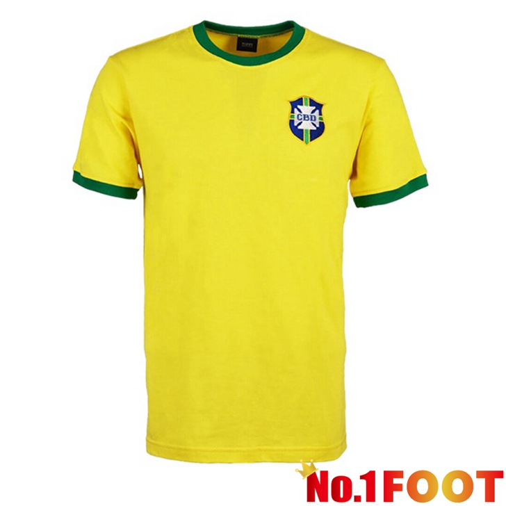 Brazil Jersey Home Retro Yellow 1970