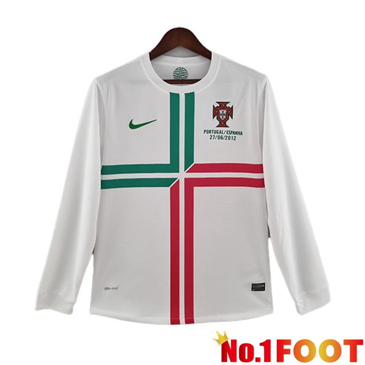 Portugal Jersey Away Retro Long Sleeve White 2012