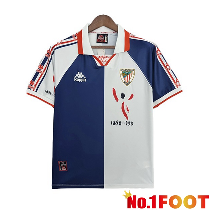 Athletic Bilbao Jersey Away Retro Blue White 1997-1998