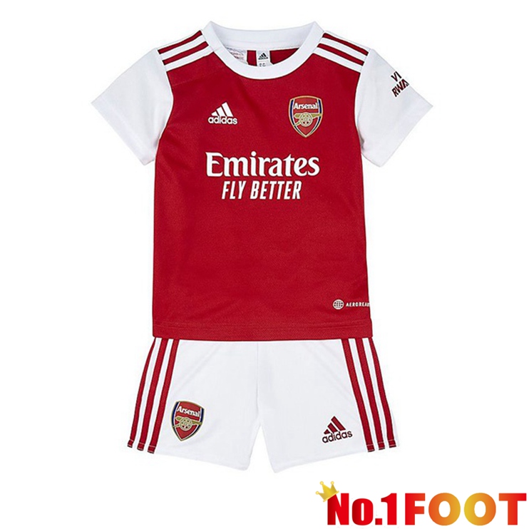 Arsenal Jersey Kids Home Red White 2022/2023