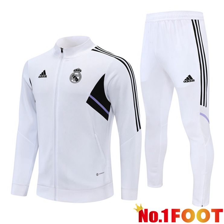 Real Madrid Training Jacket Suit White 2022/2023