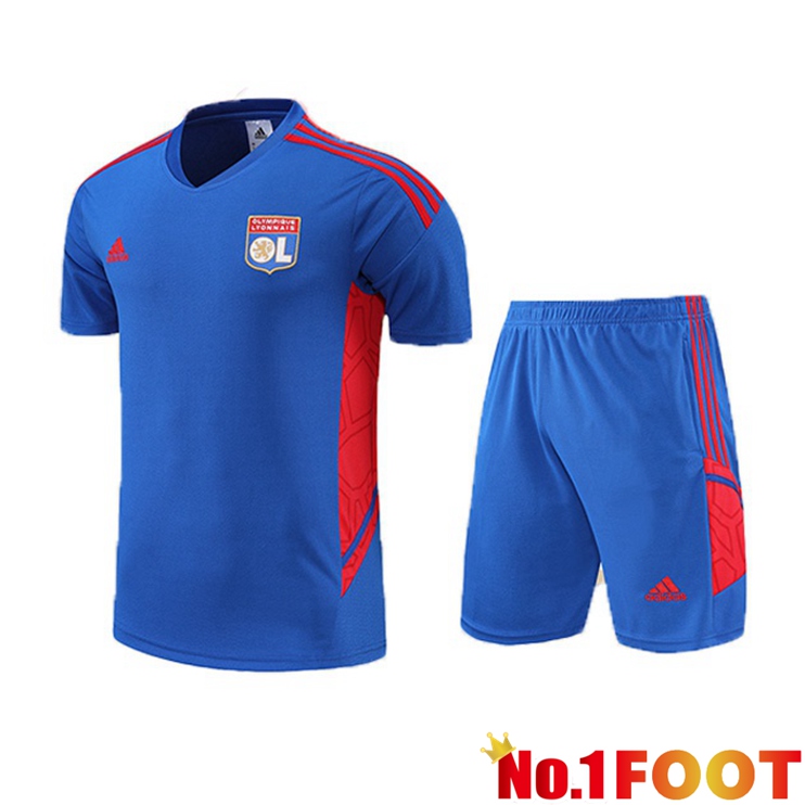 Lyon OL Training T Shirt + Shorts Blue 2022/2023