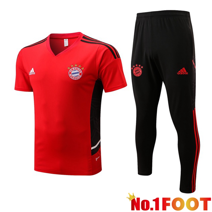 Bayern Munich Training T Shirt + Pants Red 2022/2023