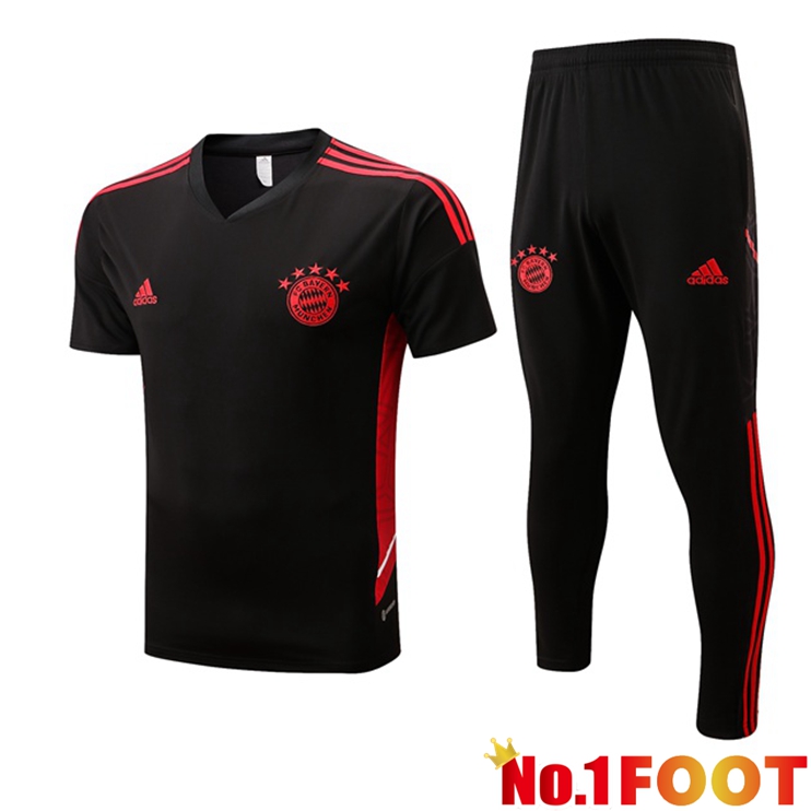 Bayern Munich Training T Shirt + Pants Black 2022/2023