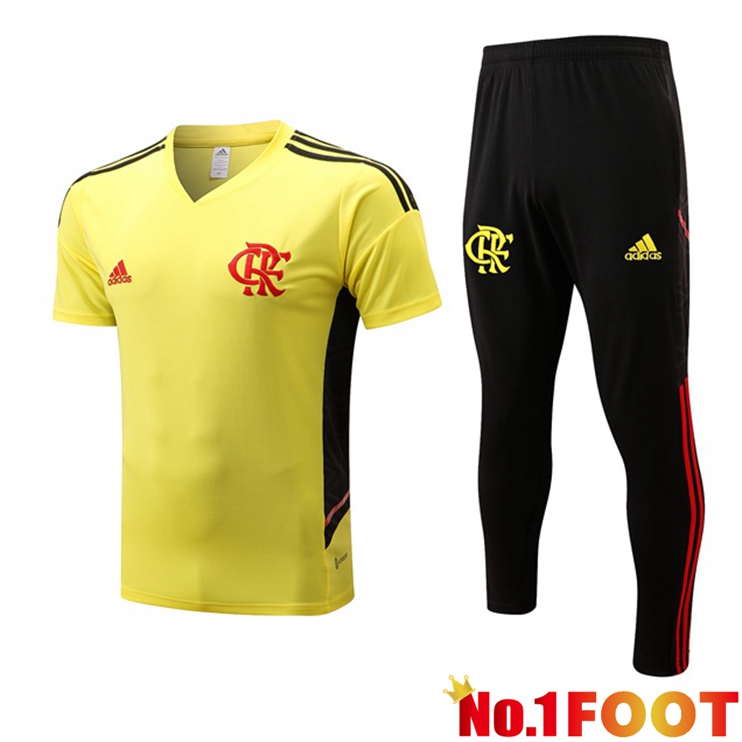 Flamengo Training T Shirt + Pants Yellow 2022/2023