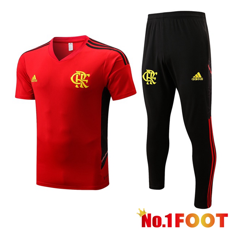 Flamengo Training T Shirt + Pants Red 2022/2023