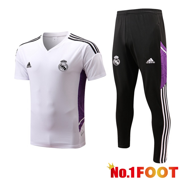 Real Madrid Training T Shirt + Pants White 2022/2023