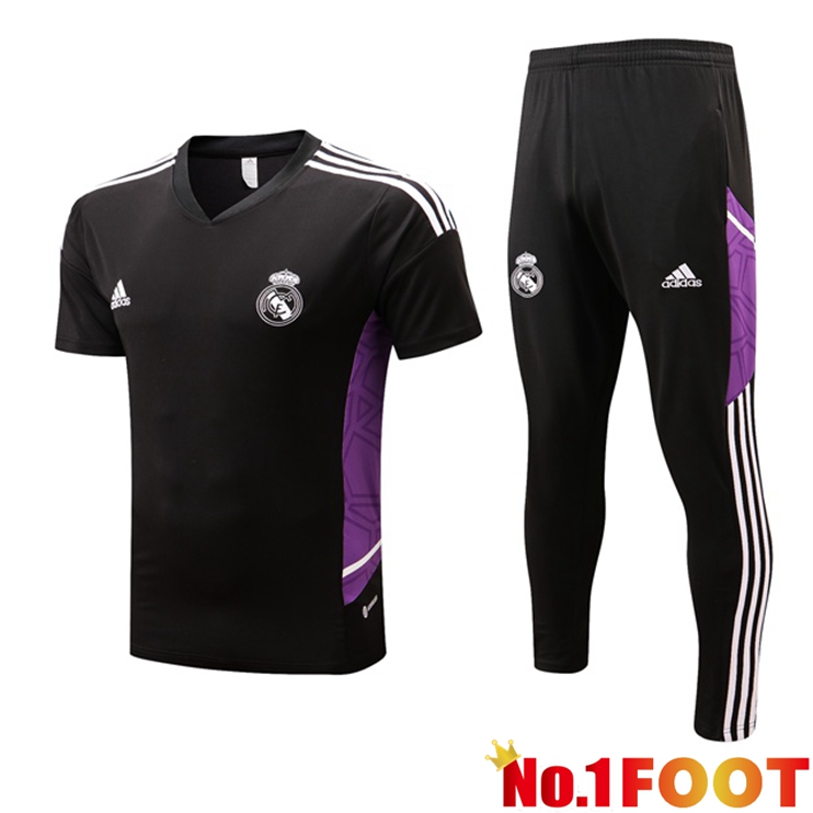 Real Madrid Training T Shirt + Pants Black 2022/2023